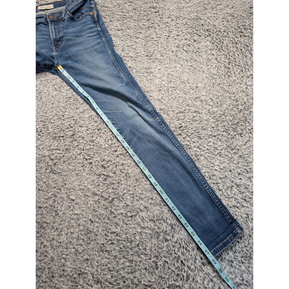 Madewell Jeans Women 28 Blue High Rise Skinny Distressed Stretch Normcore Grunge - Picture 8 of 10